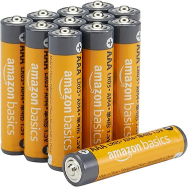 Amazon Basics AAA-Alkali-Hochleistungsbatterien, 1,5 V, 10 Jahre lagerfähig, 12 Stück